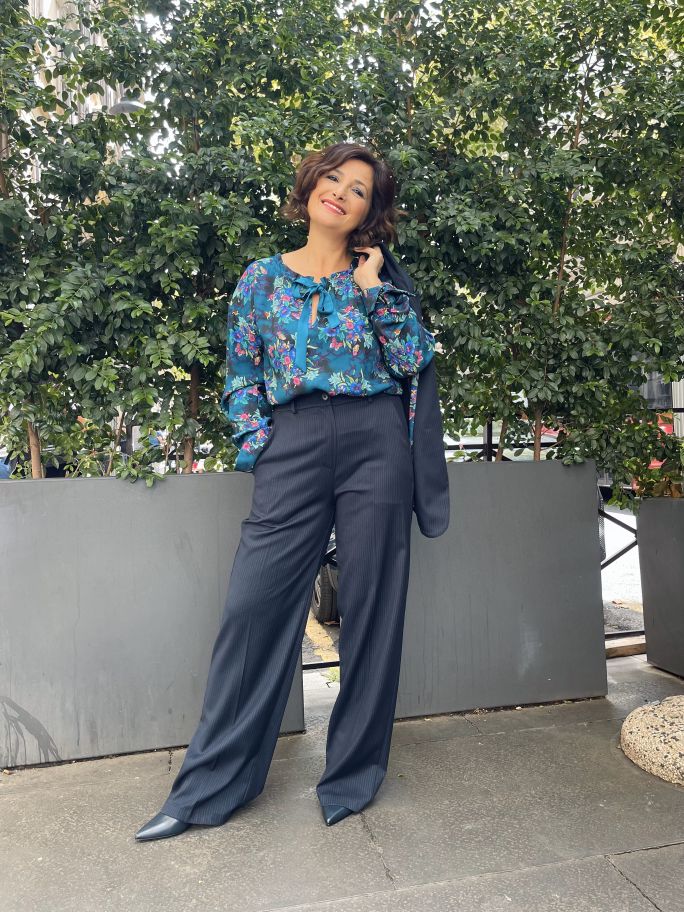 Wuside – Camicia Stampa Floreale Colore Petrolio
