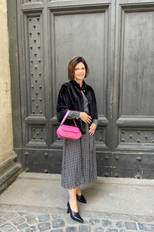 Rino&Pelle – Poncho Ecopelliccia Colore Nero